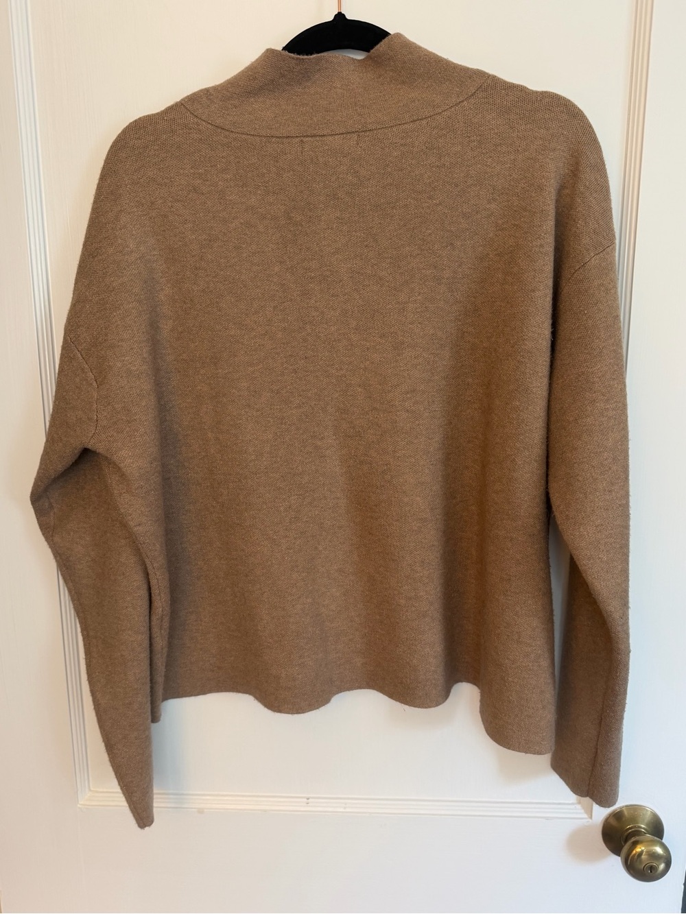 Eco-Knit Milano Stitch Mock Neck Pullover Warm Taupe Women Size M - Picture 3 of 9